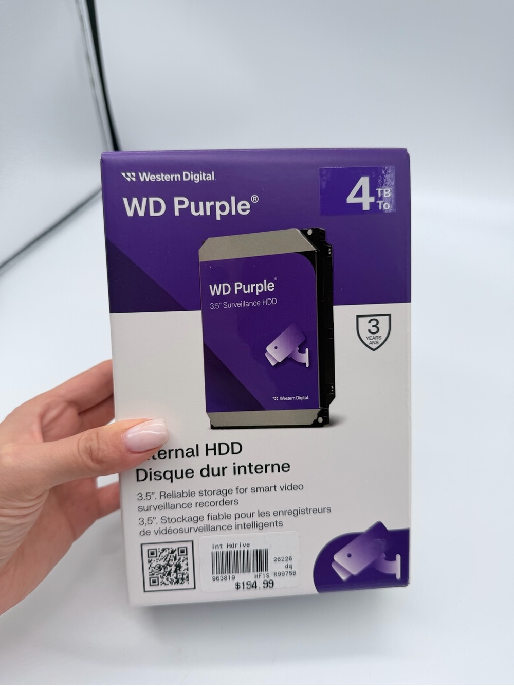 Western Digital WD Purple 4TB Surveillance Internal HDD - Purple